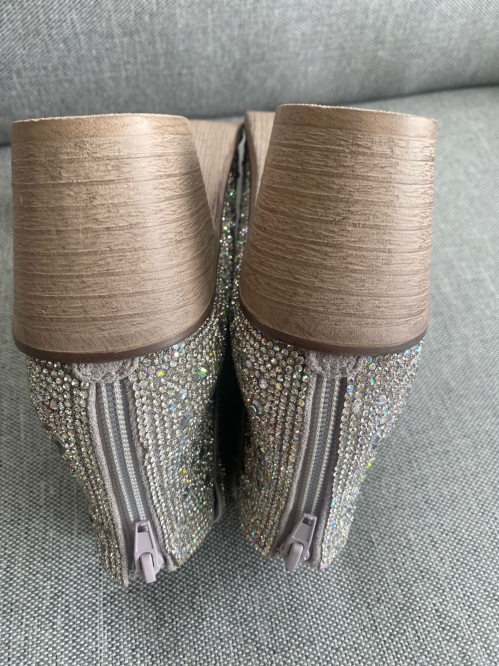 Pierre Dumas "Wilder-26" rhinestone embellished ankle booties 6 1/2 NEW NO BOX - Picture 6 of 11